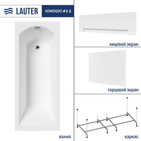 Ванна акриловая Lauter Amelia 180 / 21204080