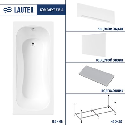 Ванна акриловая Lauter Sophia 140 / 21205140 - фото