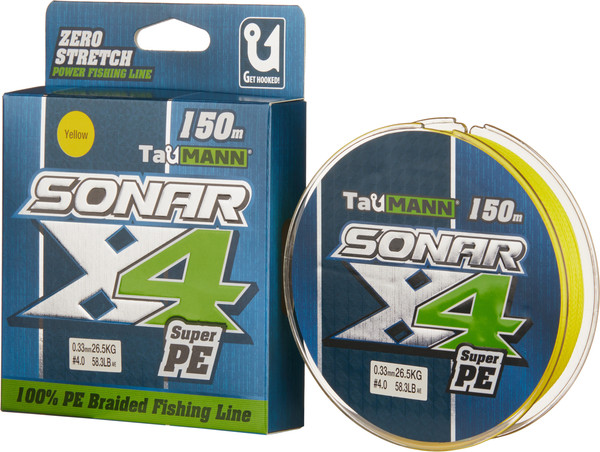 Леска плетеная TauMANN Sonar PE X4 150м 4 0.33мм / 06274