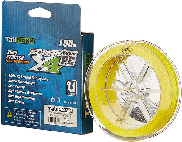 Леска плетеная TauMANN Sonar PE X4 150м 4 0.33мм / 06274