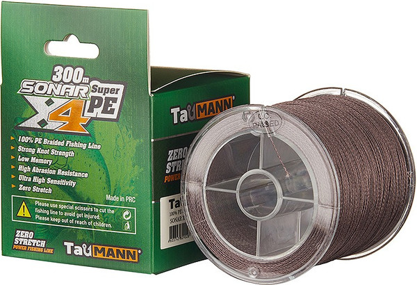 Леска плетеная TauMANN Sonar PE X4 300м 7 0.44мм / 06277