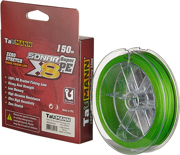 Леска плетеная TauMANN Sonar PE X8 150м 4 0.33мм / 06298