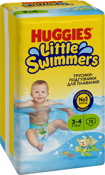 Подгузники-трусики детские Huggies Little Swimmers 3-4