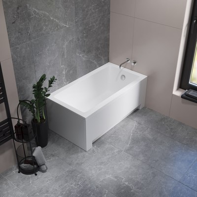 Ванна акриловая Lauter Estelle 120 / 21206020 (с каркасом и серым подголовником)