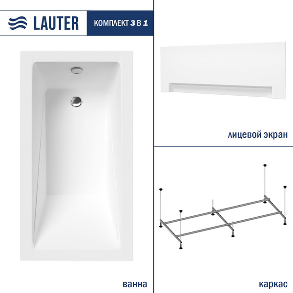 Ванна акриловая Lauter Estelle 120 / 21206020