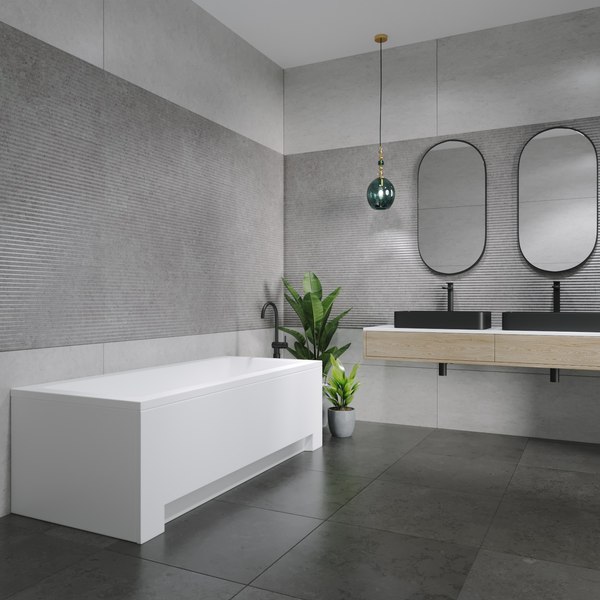 Ванна акриловая Lauter Estelle 170 / 21206070 (с ножками, черным подголовником)