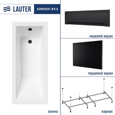 Ванна акриловая Lauter Estelle 180 / 21206080 - фото