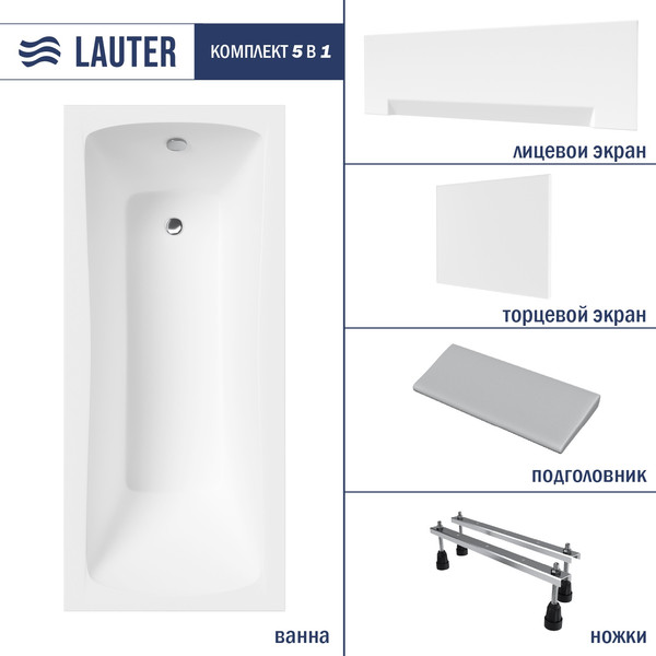 Ванна акриловая Lauter Bianca 170 / 21207170 - фото