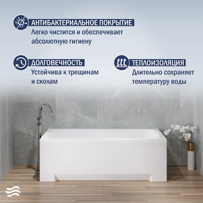 Ванна акриловая Lauter Bianca 150 / 21207150