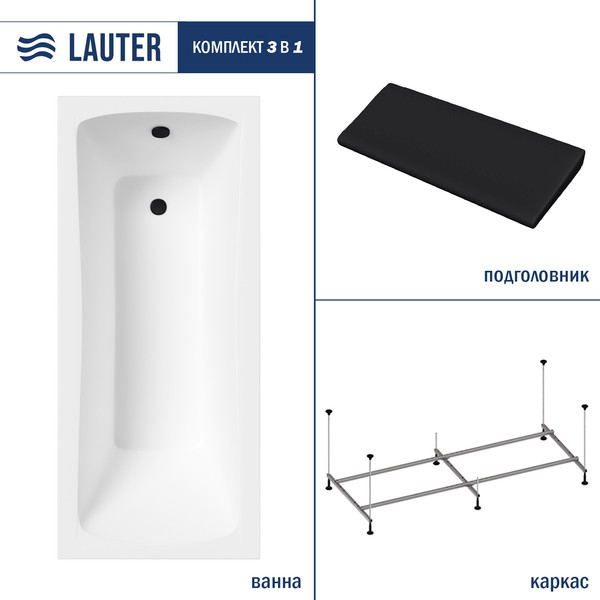 Ванна акриловая Lauter Bianca 150 / 21207150