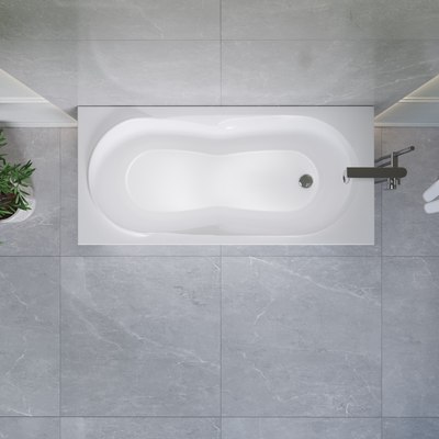 Ванна акриловая Lauter Celeste 170x75 / 21060075 (с каркасом и лицевым экраном)