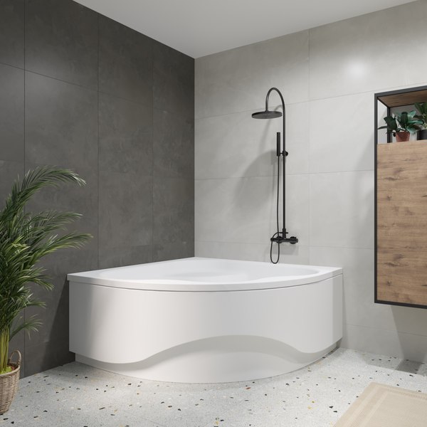 Ванна акриловая Lauter Majestica 140x140 / 21040140 (с каркасом и лицевым экраном)