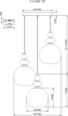 Люстра Moderli Tamina / V11402-3P