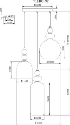 Люстра Moderli Tamina / V11403-3P