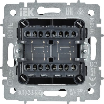 Выключатель IEK Brite BR-V23-0-10-K10