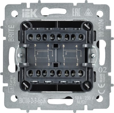 Выключатель IEK Brite BR-V23-0-10-K36