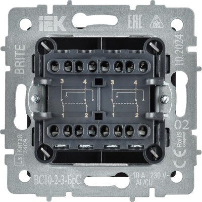 Выключатель IEK Brite BR-V23-0-10-K46