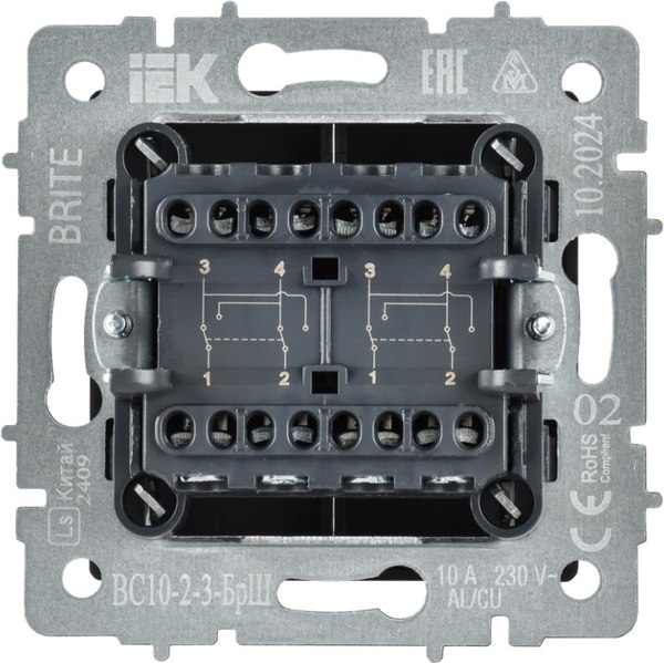 Выключатель IEK Brite BR-V23-0-10-K37