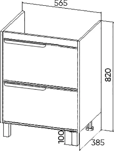 Тумба под умывальник Viant Кёльн / VKEL60FOSD-T2Y