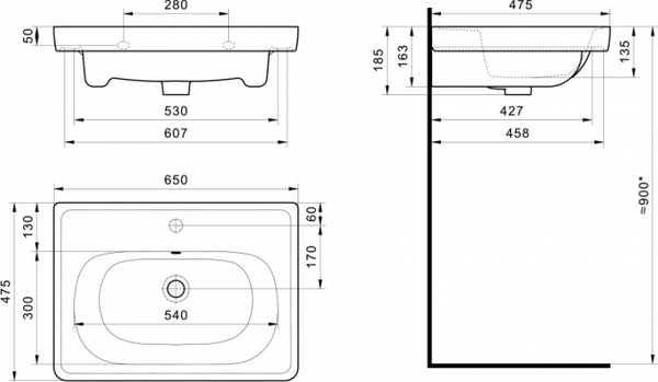 Умывальник Santek Нео Классик 65 / 1WH501862