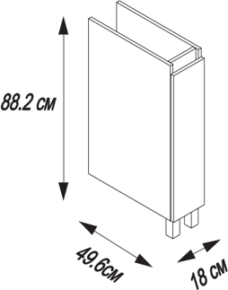 Тумба под умывальник Акватон Лайн 200 / 1A232301LFDK0