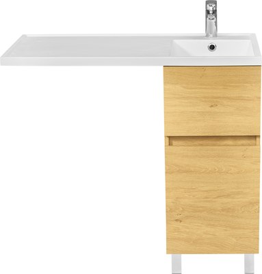 Тумба под умывальник Акватон Лайн 400 / 1A232201LFDK0 (дуб каменный)