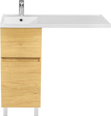 Тумба под умывальник Акватон Лайн 400 / 1A232201LFDK0 (дуб каменный)