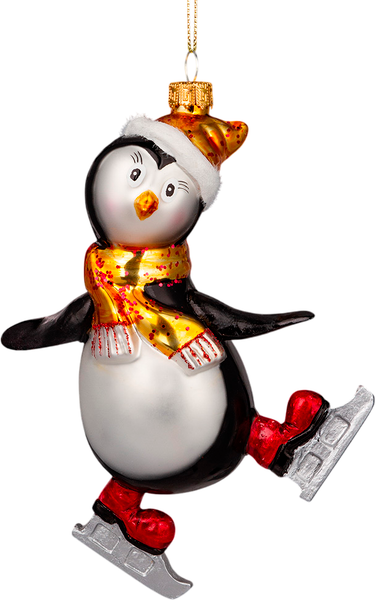 Елочная игрушка Erich Krause Decor. Пингвин на коньках / 62504 - фото
