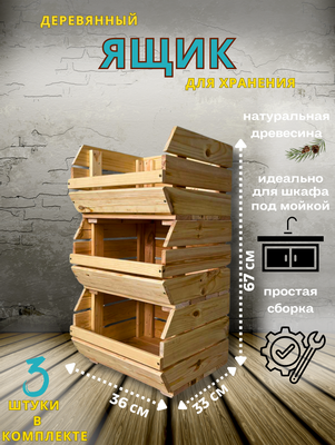 Набор ящиков для хранения Четыре Солнца W-36