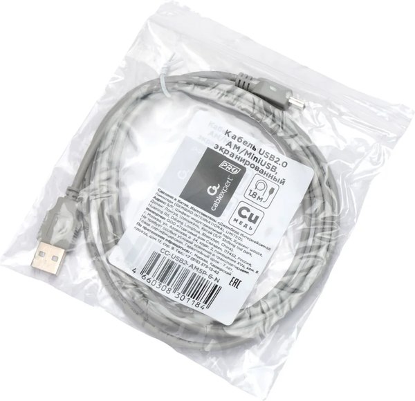 Кабель Cablexpert CC-USB2-AM5P-6-N