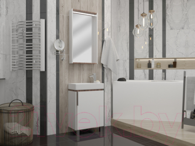 Шкаф с зеркалом для ванной Акватон Бэлла (1A221702BBAZ0)