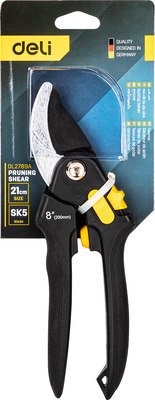 Секатор механический Deli EDL2789A (черный/желтый)