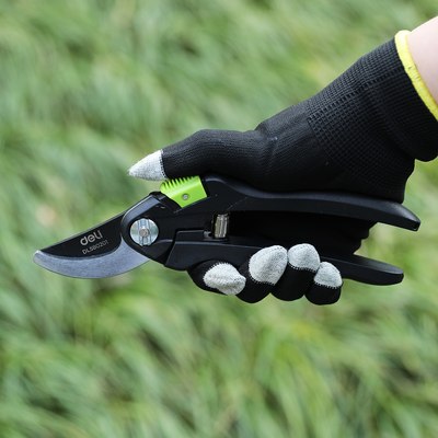 Секатор механический Deli EDL580201 (черный/зеленый)