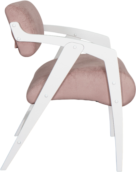 Стул Glider Темно-розовый/молочный дуб - фото