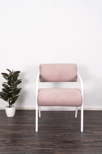 Стул Glider Темно-розовый/молочный дуб