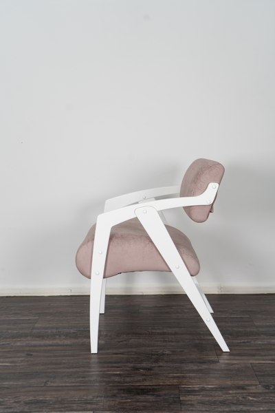 Стул Glider Темно-розовый/молочный дуб