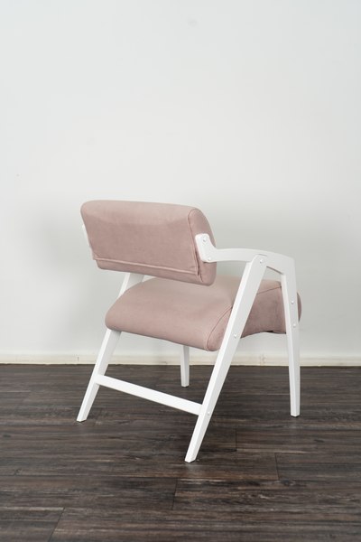 Стул Glider Темно-розовый/молочный дуб