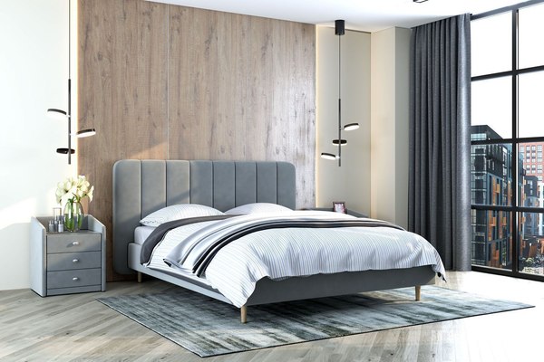 Двуспальная кровать Bravo Мебель Рино 160x200 без ПМ Стандарт 1 Вариант