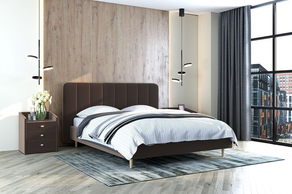 Двуспальная кровать Bravo Мебель Рино 160x200 без ПМ Стандарт 3 Вариант