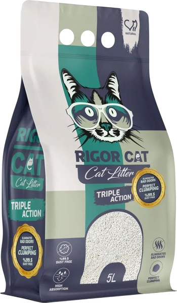 Наполнитель для туалета Rigor Cat Натуральный бех запаха - фото