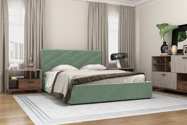 Двуспальная кровать Bravo Мебель Юта 160x200 без ПМ Стандарт 1 Вариант