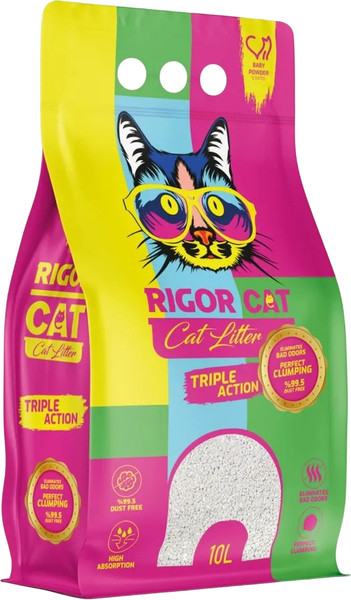 Наполнитель для туалета Rigor Cat Детская присыпка - фото