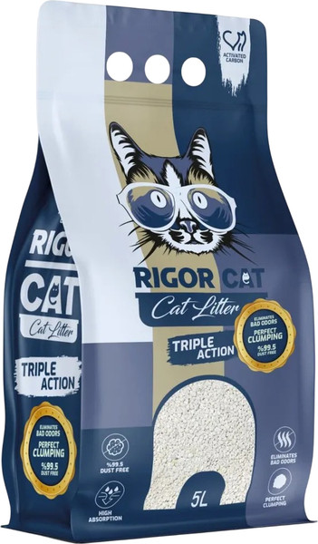 Наполнитель для туалета Rigor Cat Активированный уголь - фото