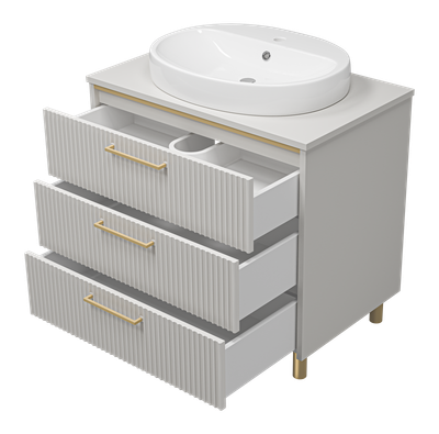 Тумба с умывальником Brevita Elche 80 / ELC-0080-0302Я+0116