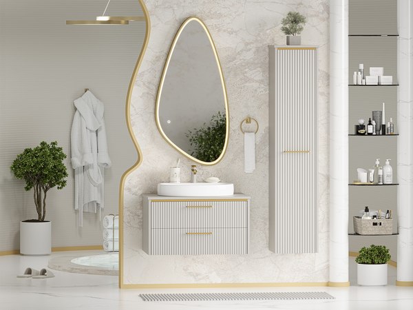 Тумба с умывальником Brevita Elche 80 / ELC-01080-0502Я+0116