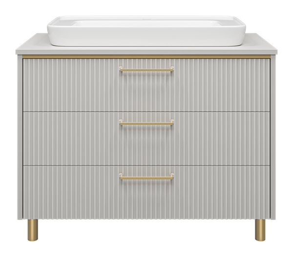 Тумба с умывальником Brevita Elche 100 / ELC-0100-0302Я+0117