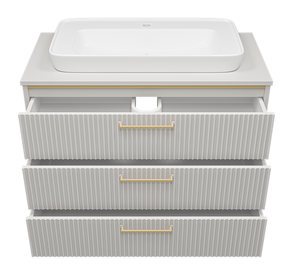 Тумба с умывальником Brevita Elche 100 / ELC-0100-0302Я+0117