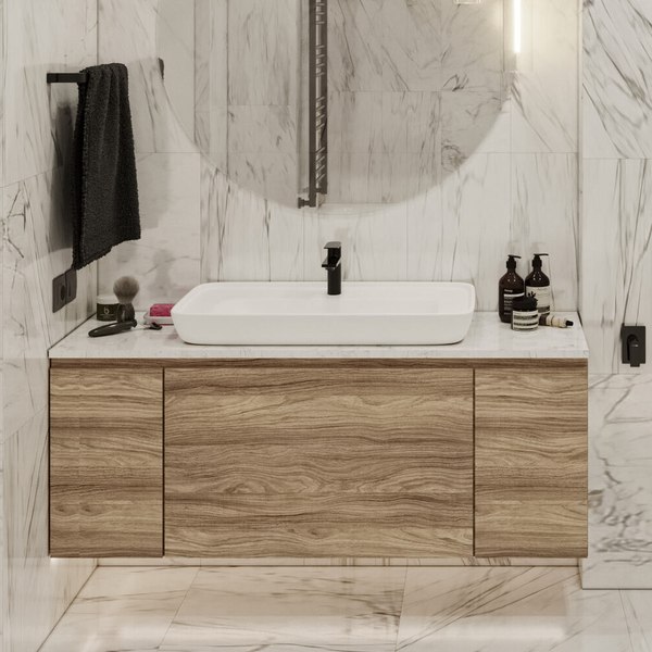 Тумба с умывальником Brevita Elche 100 / ELC-0100-0302Я+0117