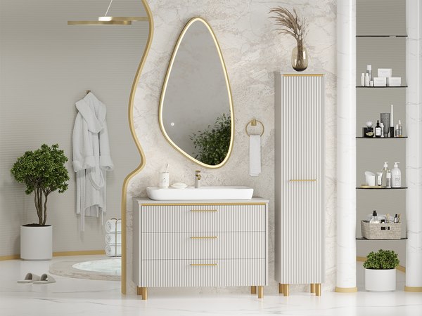 Тумба с умывальником Brevita Elche 100 / ELC-0100-0302Я+0117