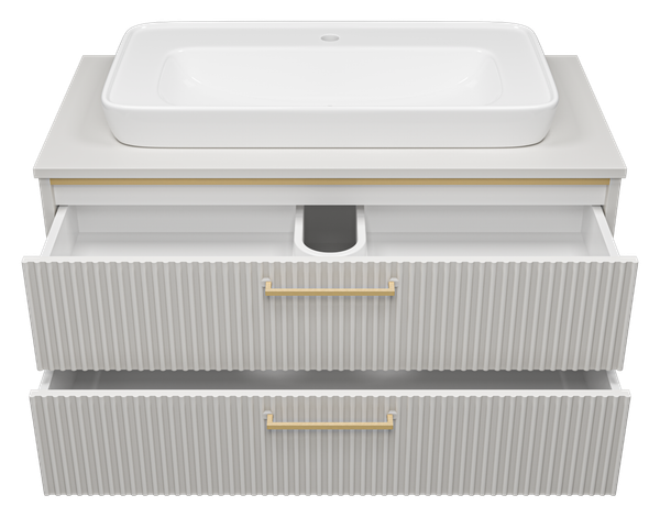 Тумба с умывальником Brevita Elche 100 / ELC-01100-0502Я+0117